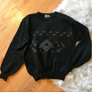 EUC Vintage Black Wool Sweater 4​​​​​